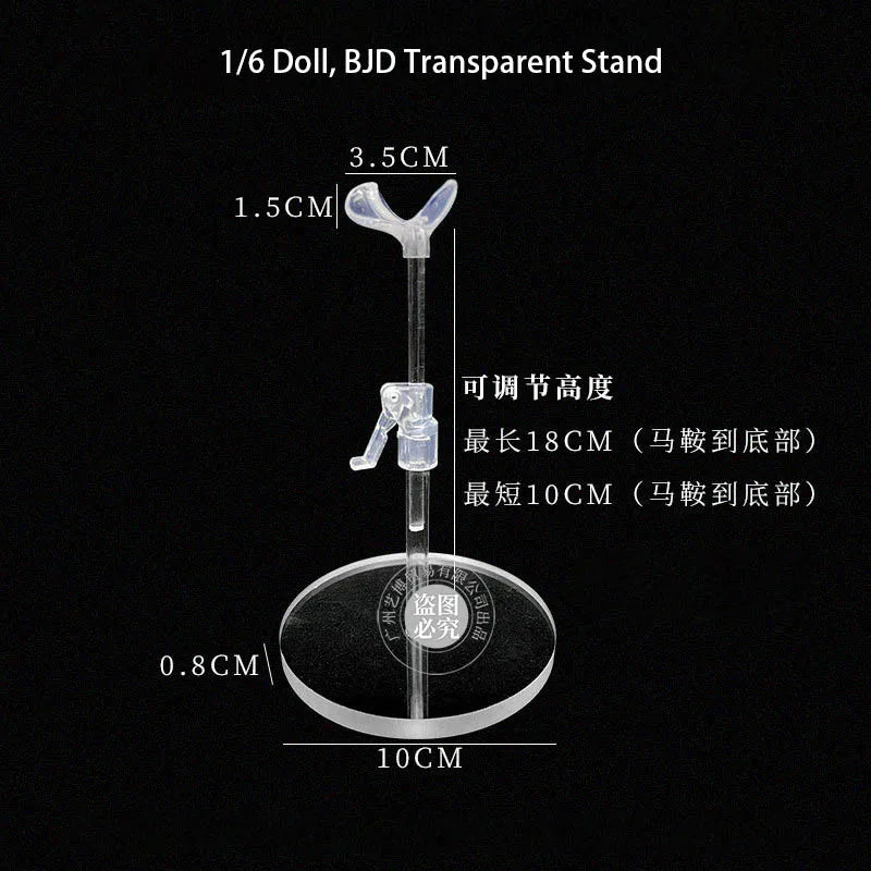 1/6 BJD Doll Toy Accessories Transparent Rotating Stand 1/8 Acrylic Support Standing Base Stand Doll Supplies Accessories