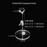 1/6 BJD Doll Toy Accessories Transparent Rotating Stand 1/8 Acrylic Support Standing Base Stand Doll Supplies Accessories