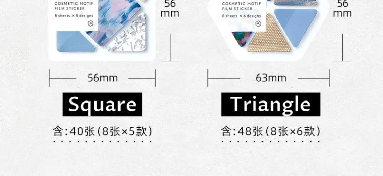 Japan Kingjim COFFRET Beauty Collection Label Sticker Colorful Translucent Creative Pattern Advanced Decoration Collage Bookmark