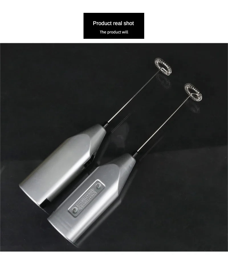 Mini Electric Coffee Blender Handheld Eggbeater Stainless Steel Milk Milker Bubble Drink Stir Bar Creative Kitchen Cooking Tools