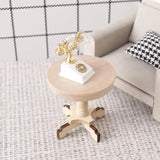 1:12 Dollhouse Miniature Coffee Table Small Round Table Original Wood Table Furniture Home Model Decor Toy Accessorie