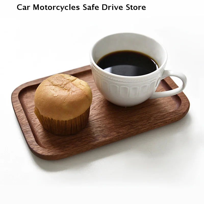 Wooden Tray Whole Piece Walnut No Splicing Wooden Serving Board Natural Cut Wooden Serving Trays Coffee Tea Trays New Tableware