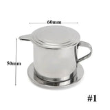 Practical Durable High Quality Hot Sale Coffee Pot Coffee Maker Accessory Stainless Steel Vietnamese Home Silver