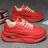 Chunky Sneaker Plus Size 45 46 47 48 Men Designer Sport Shoes Fashion Casual Leather Fabric Height Increased Flat Platform Shoes