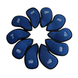 Golf Irons Head Covers 10pcs/set Two Sides Numbers Mesh Golf Iron Headcovers 5 Colours Golf Club Head Cover