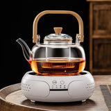 Steaming and boiling teapot, heating and boiling tea, glass kettle, household tea set, boiling