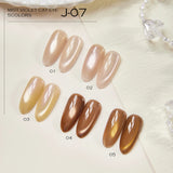 Vendeeni 5 Colors/Set Crystal Cat Eye Gel Nail Polish Semi Permanent Sparkling Magnetic UV LED Soak Off Gel Varnish With Display