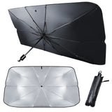 Folding Car Sunshade Umbrella Windshield Front Sun Shade Titanium Silver Material Car Window Summer Sun Protection Accessories