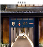 Japanese Doorway Curtain Izakaya Restaurant Kitchen Decoration Small Curtain Japanese Restaurant Sushi Shop Decor
