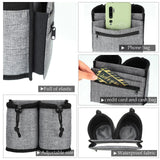 Luggage Cup Holder Travel Essentials Cup Holder Hands-Free Drink Holder with 2 Coffee Mugs Suitcase Drink Bag Travel Luggage Acc