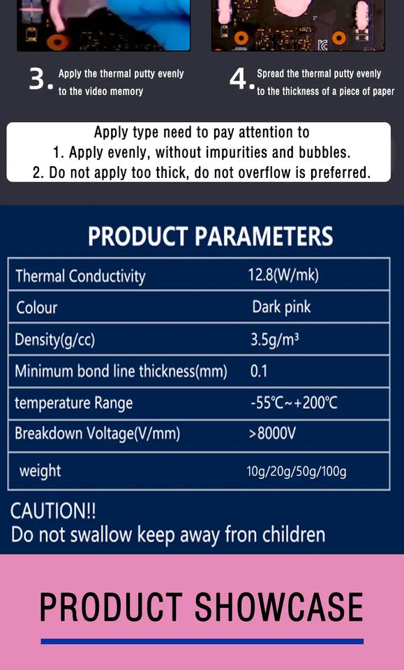UTP-8 Thermal Putty Extreme For VGA GPU IC Processor Rapid Cooling Thermal Pad Replacement Heat Blocking Putty High Performance