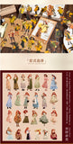 50pcs Kawaii Girl PET Sticker pack DIY Scrapbooking Decor Photo Album Creative Stationery Collage Materials Stickers