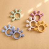 1PC Baby Silicone Teether Toys BPA Free Silicone Finger Ring Pacifier Chain Soothing Teething Toys For Newborn Teething Gifts