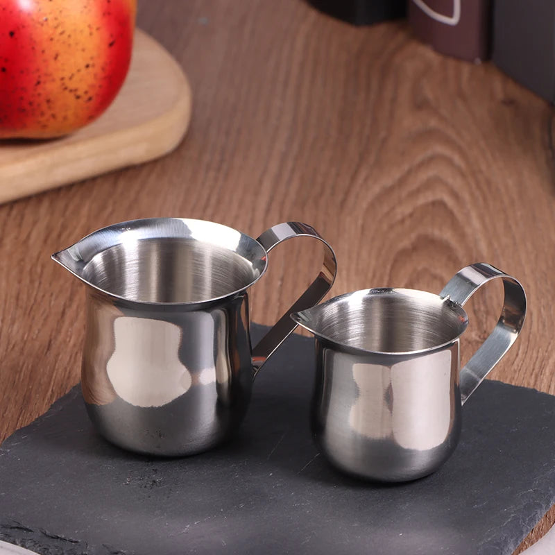 Coffee Milk Frothing Pitcher Cup Kitchen Stainless Steel Creamer Pitchers 60-240ML Measuring Cup With Pouring Spout Coffeeware