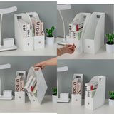 Plastic Multi-Purpose Desk Organizer - Book Stand & File Holder for Office Supplies and Stationery