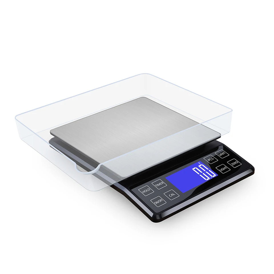 Digital Kitchen Scale 0.1g High Precision 3kg/5kg/10kg Home Waterproof Stainless Steel Electronic Balance Food Weighing Scale