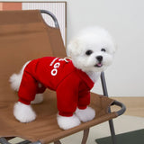 4 Legs Dog Hoodies Jumpsuit for Small Dogs Puppy Clothes Sport Dog Pullover Sweatshirt Doggies Winter Coat Warm Pet Cat Apparel
