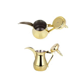Golden Arabic Coffee Pots, ,Hot Water long-mouthed Tea Kettle Coffee Maker, Narrow Teapot 500/700ML 304 Stainless Steel