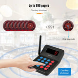 RETEKESS T119 Wireless Restaurant Paging System Coaster Vibrater Buzzer Receiver 2-Way Charge for Cafe Food Trucks