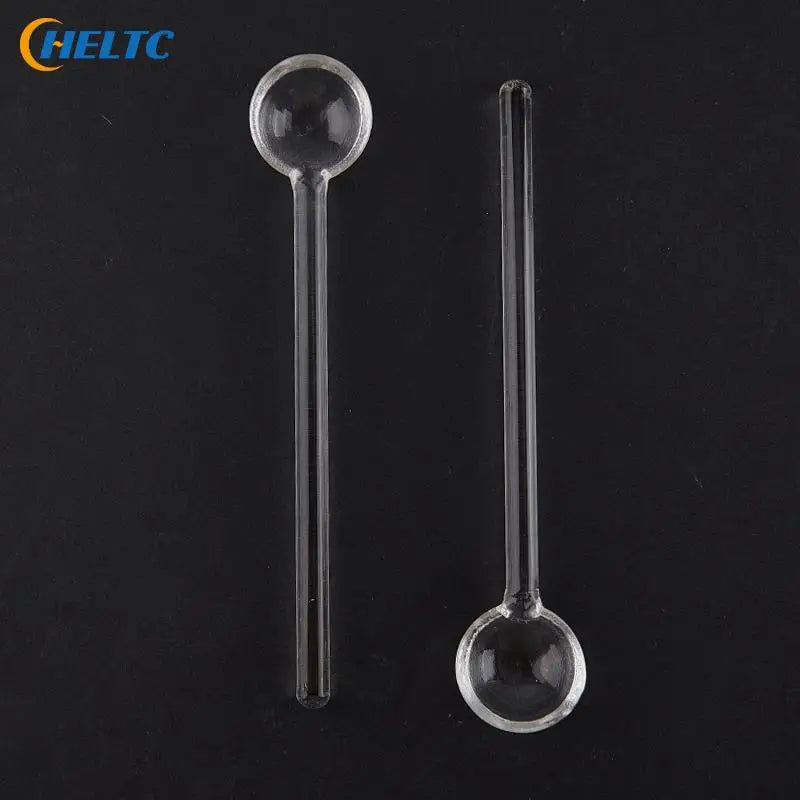 1PCS Transparent  Long Handle Glass Tea Spoons Tableware Clear Coffee Stirring Spoons Flatware For Home Kitchen Restaurant