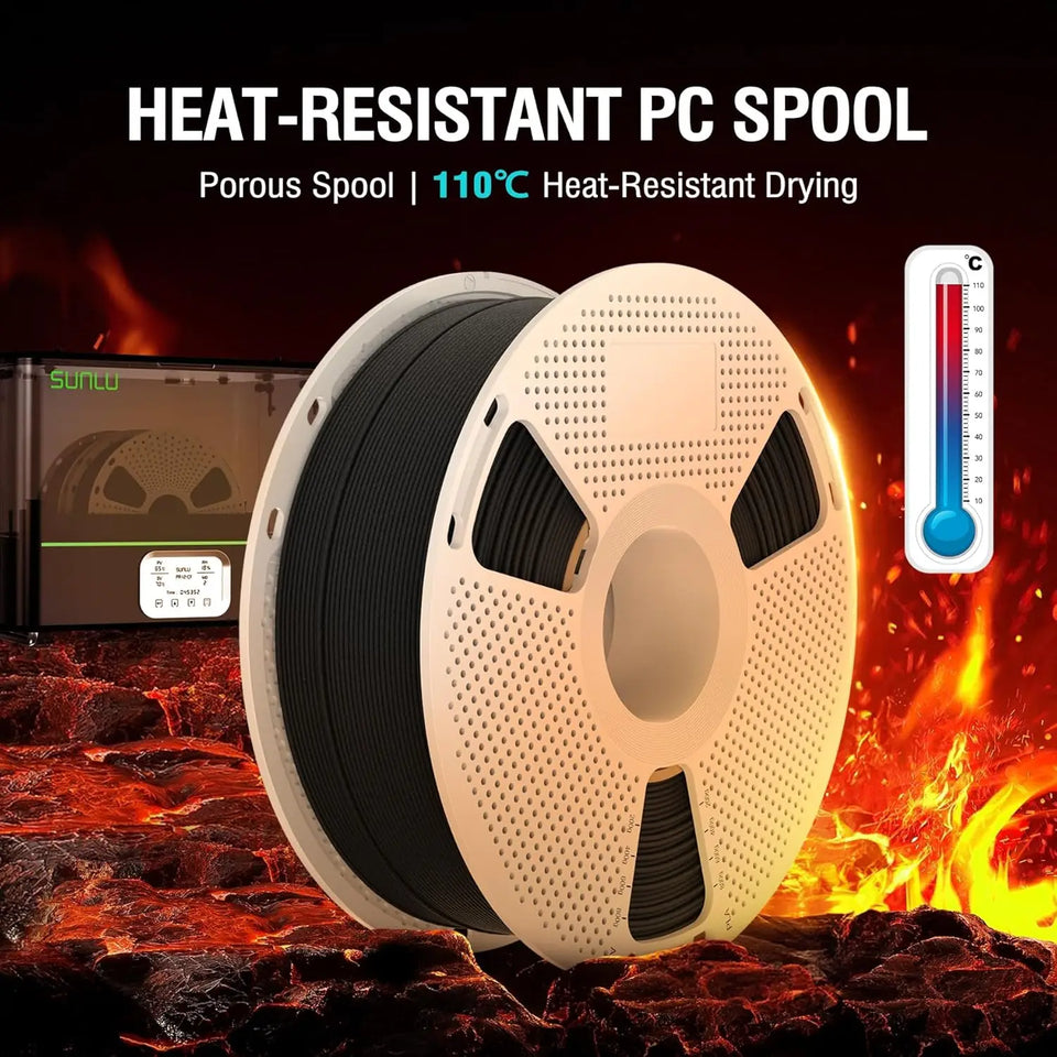 SUNLU PA12-CF 3D Filament Carbon Fibre Nylon Heat Resistant Wear Resistant 1.75mm 1kg Spool Engineering Filament