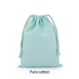 Cotton Drawstring Storage Bag White Canvas Bags for Candy Gift Package Pouch Reusable Home Sundries Organize Dustproof Sacks