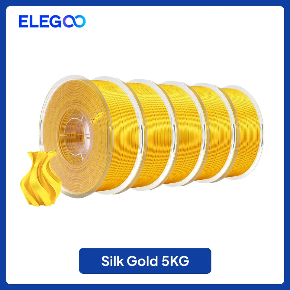 ELEGOO 5/10KG Silk Filament PLA 1.75mm 3D Printer Filament for FDM 3D Printers Elegoo PLA for Elegoo Centauri Carbon
