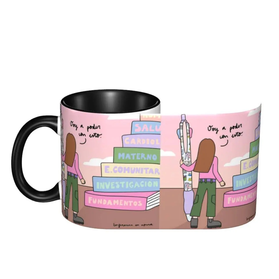 Pink Doctor Nurse Coffee Mugs DIY Customized Enfermera En Apuros Ceramic Milk Tea Mug Cup