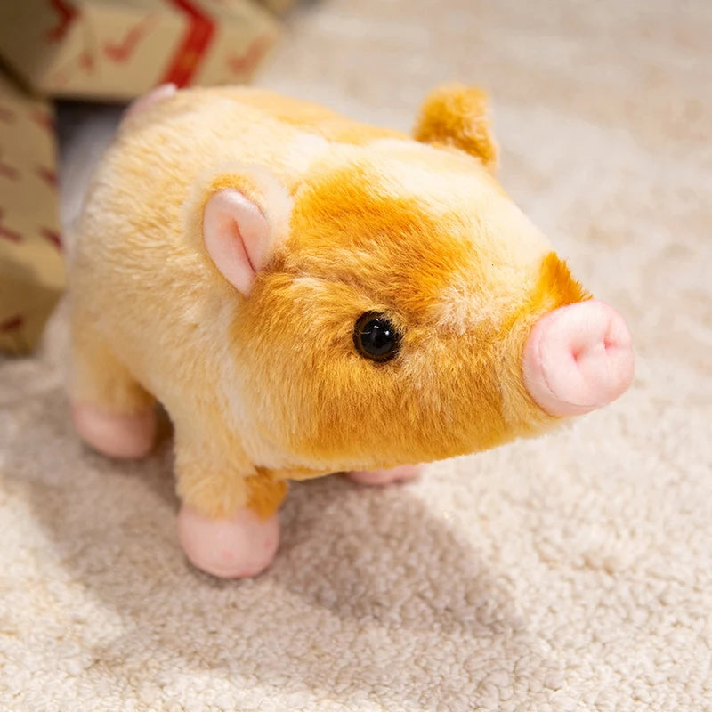 23cm Simulation Lovely Pig Plush Toy Stuffed Soft Huggable Pillow Home Ornament Birthday Gifts