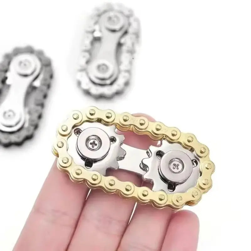 New EDC Sprockets Flywheel Gyro - Antistress Anxiety Metal Bike Chains Fingertip Spinner Fidget Toys For Adult
