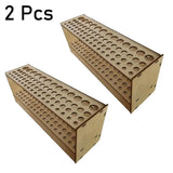 67-Slot Premium Wooden Brush Holder - Durable Artist Desk Organizer, Pencil & Paint Brushes Storage, Elegant Art & Craft Supplies