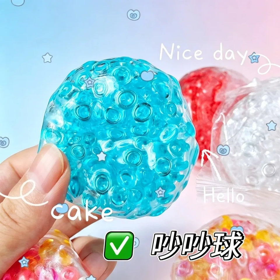 Squishy Balls Ice Beads Stress Relief Toy Super Soft Sensory Fidget Toys for Kids Adults Anxiety Relaxation Squeeze Gift
