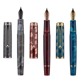 Hongdian N8S Acrylic Fountain Pen EF/F/M//Nib Writing Pen &Converter, Gray, Green, Red
