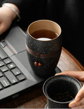 Tea Separation Tea Cup Ceramic with Lid Creative Tea Cup Personal Filter Office Portable Household Water Cup