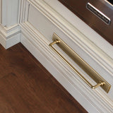 Antique Brass Handle with Backboard Vintage Cover Up Furniture Handle Drawer Cupboard Bar Pull Handle for Home