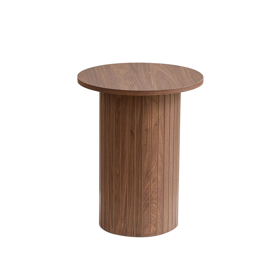 Set of 2 Nordic Style Wooden Round Coffee Table Set, Wooden Nesting Coffee Table, for Living Room/Bedroom Furniture