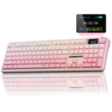 AULA F108 pro Wireless Bluetooth Keyboard Macro Gaming keyboard Gasket Hot-swap Full Size Keyboard with TFT Smart Display