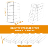 5/6 Tier Acrylic Drawer Organizer Clear Desk Organizer Drawers Stackable Makeup Hair Accessories Organizer Cosmetic Jewelry Pen