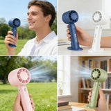 Portable 2 in 1 USB Mini Fan 3 Speed Handheld Desktop Rechargeable Small Cooler for Student Dorm Home Office Summer Gadget