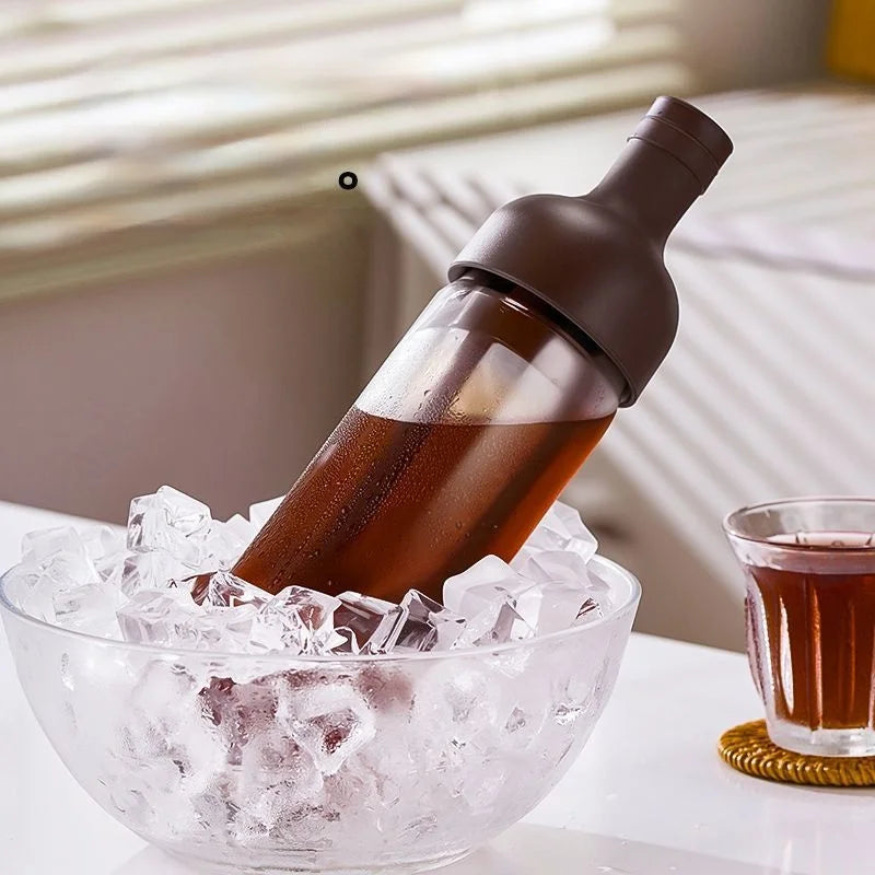 GIANXI Cold Brew Coffee Maker Home Cold Kettle Portable non-leaking Tea Cold Brew Cup Ice Drop Kettle Cold Brew Fruit Teapot