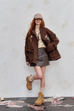 2025 Autumn ELFSACK New Arrivals Casual Color Block Plaid Oversized Long Sleeve Lapel Collar Shirt For Women