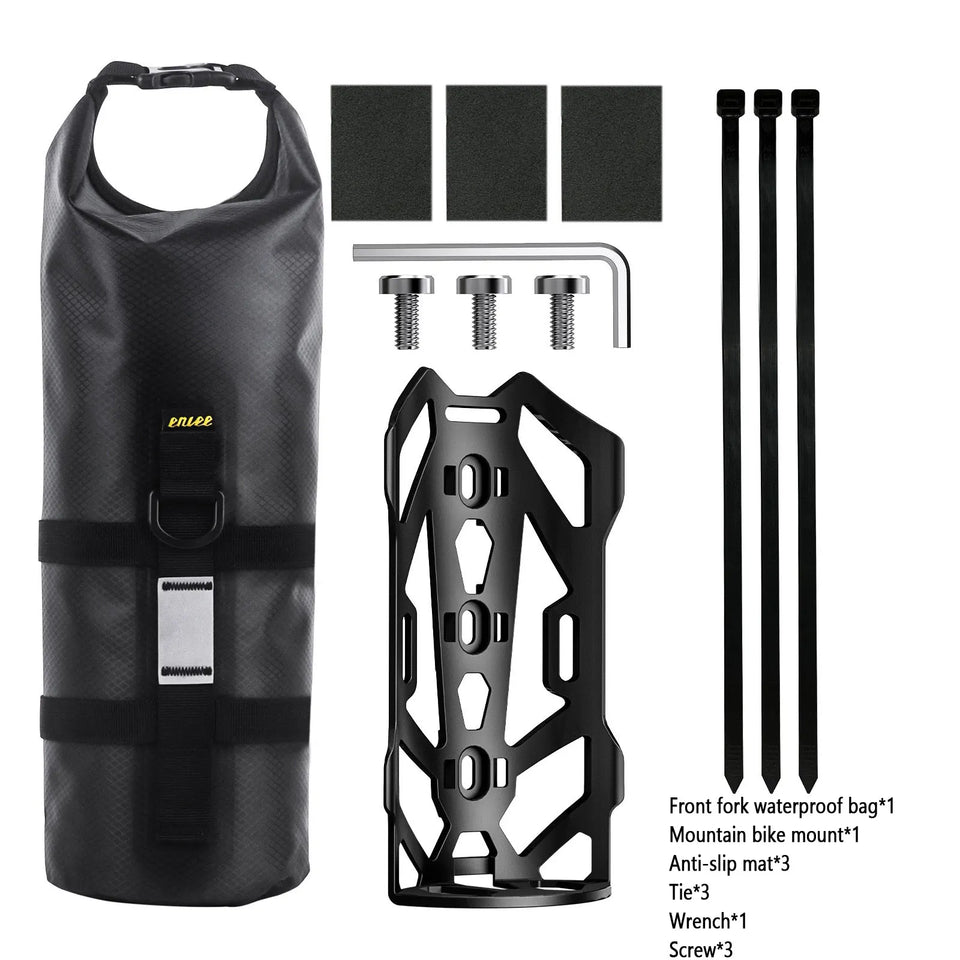 ENLEE Bicycle Multifunctional Front Fork Bag Outdoor Waterproof Bag 5L Capacity Road Mountain Bike Long-Distance Travel Bag