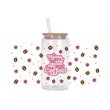 Coffee vibe Series easy peel waterproof DIY decoration decals 3D transfers uvdtf crystal sticker 16oz uv dtf cup wraps