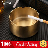 1pcs stainless steel restaurant ashtray, restaurant hotel hotel commercial gift ashtray, simple and personalized gold ashtray