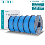 SUNLU Pla Plus 3D Filament 1.75mm Good Toughness Multicolor Neatly Wound PLA+ Filaments for FDM 3D Printing Materials 5KG