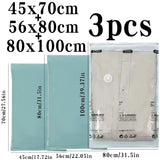 No Need Pump Vacuum Large Plastic Storage Bags Storing Clothes Blankets Reusable Compression Empty Bag Travel Accessories