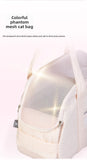 Pink Lace Cat Carrier Pet Backpack Breathable Small Dog Bag Shoulder Handheld Outing Pet Seat Carrier Pack Puppies Breathable