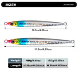 JIGGING PRO Slide Stick Metal Jig 40g 60g Shore Jigging Lure Long Casting Fast Sinking Fall Jigs For Sea Bass Mackerel Kingfish