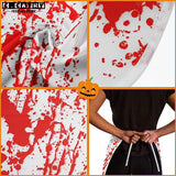 Halloween Blood Apron Set Party Butcher Costume Sharp Knife Horror Kitchen Bloody Scary Dress Up Atmosphere Cosplay Props