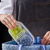 〔W〕Fruit Vegetable Packaging Food Storage Box Kitchen Refrigerator Fresh-keeping Box Classified Grid Food Storage Containers